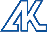 Blue monogram client logo