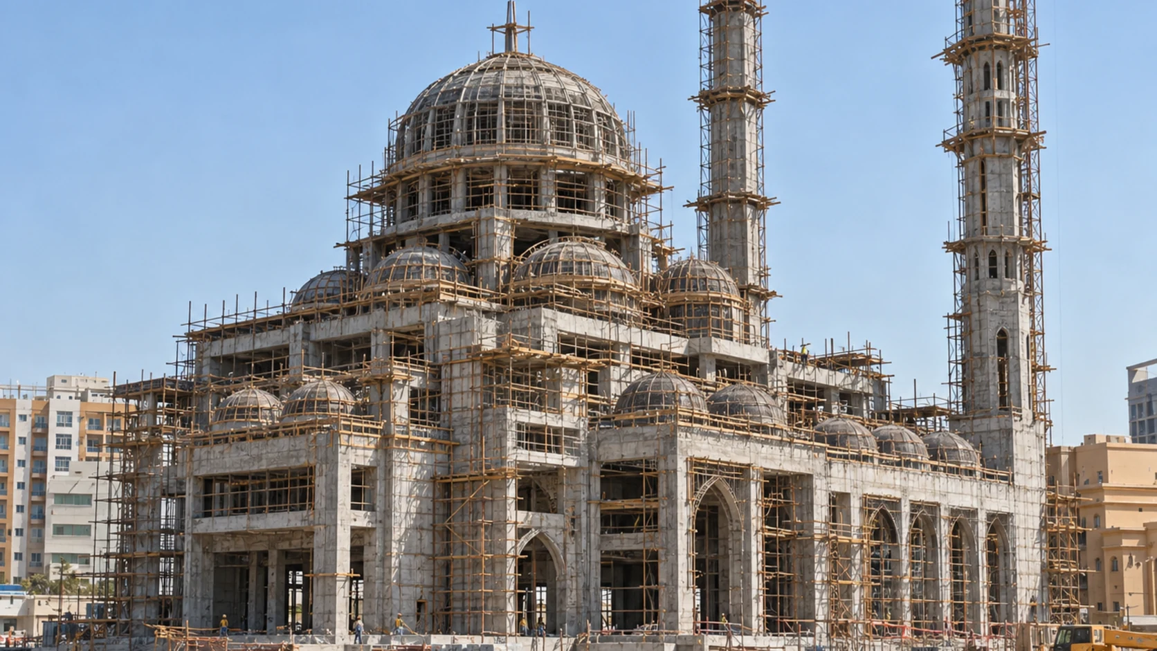 Before: Mosque dome & minarets